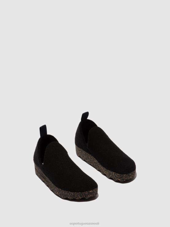 Asportuguesas naised slip-on kingad linn kingad must TR4HT30