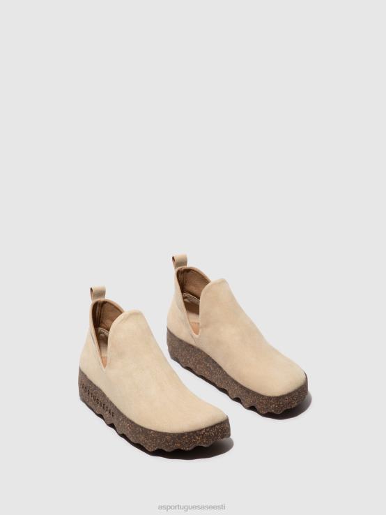 Asportuguesas naised slip-on treenerid linn koolitajad beež (seemisnahk) TR4HT70